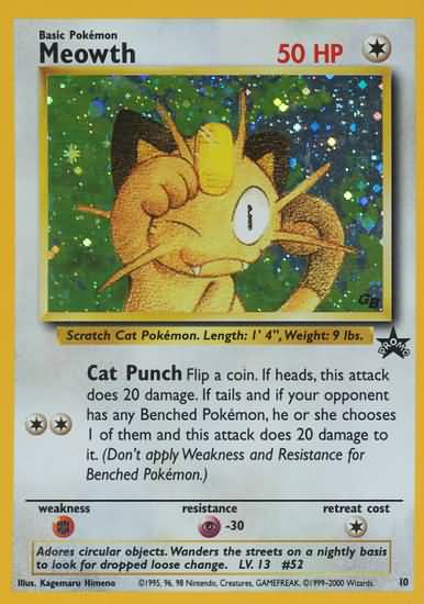 Limited Edition Meowth Trading Card
